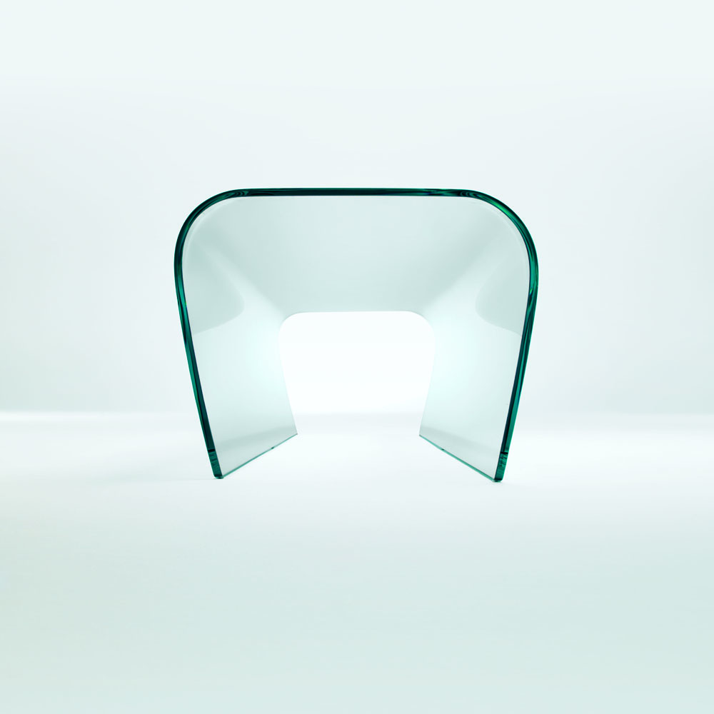Bent Glass Bench