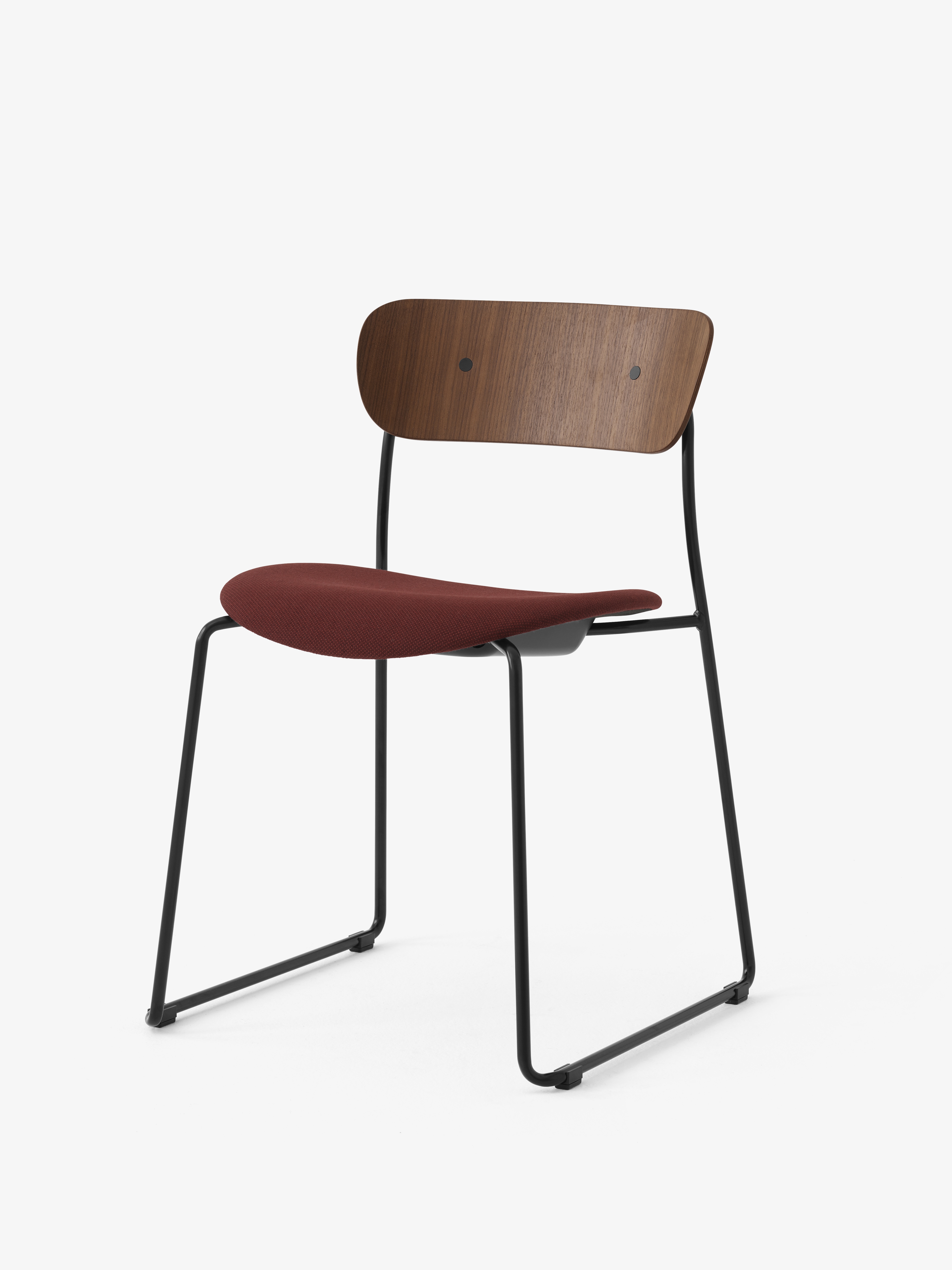 pavilion-side-chair-av52-black-sled-frame-lacquered-walnut-w-fiord-0581-angled-front