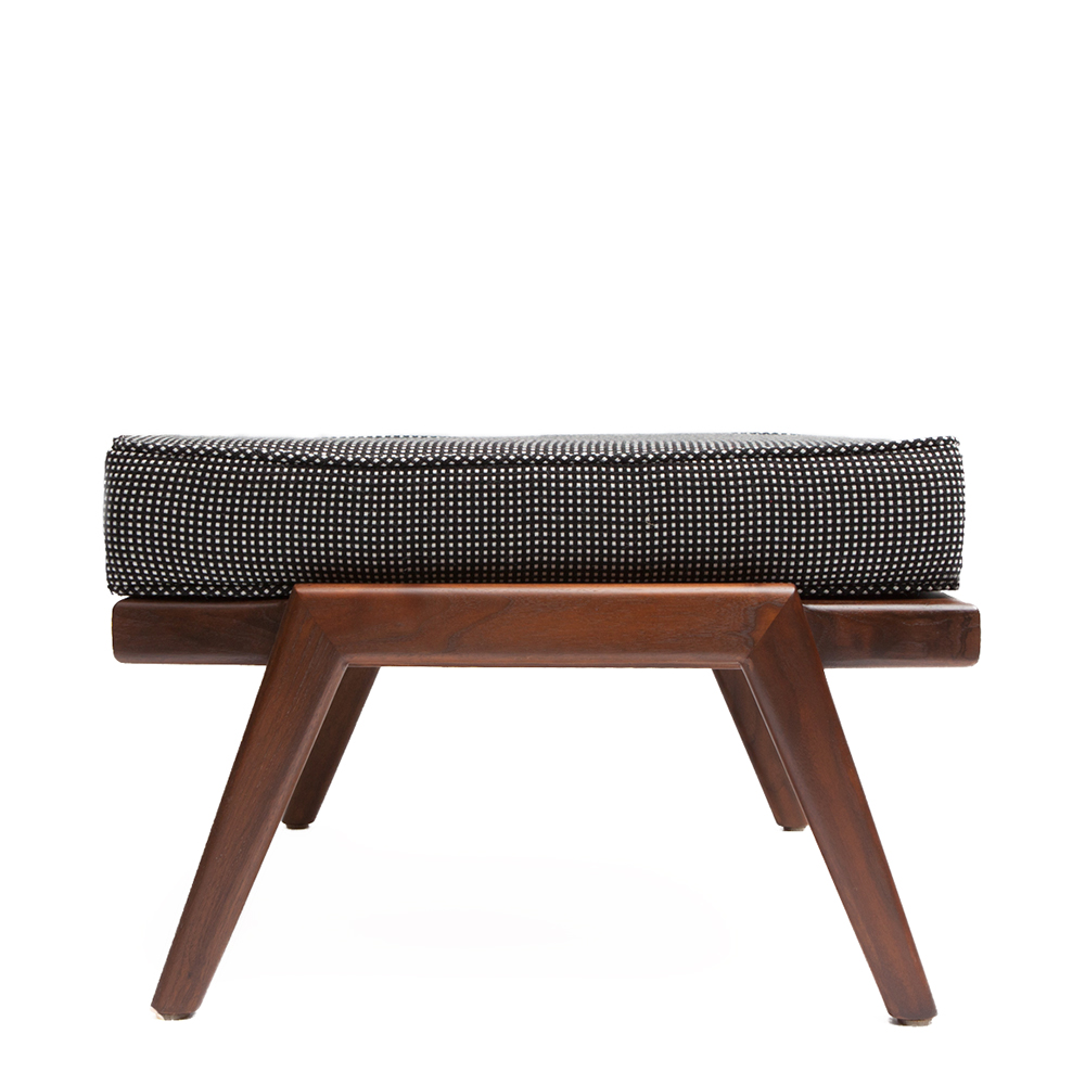 Rail Back Ottoman