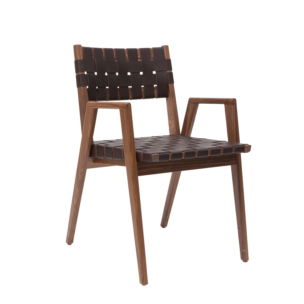 Woven Leather Dining Chair