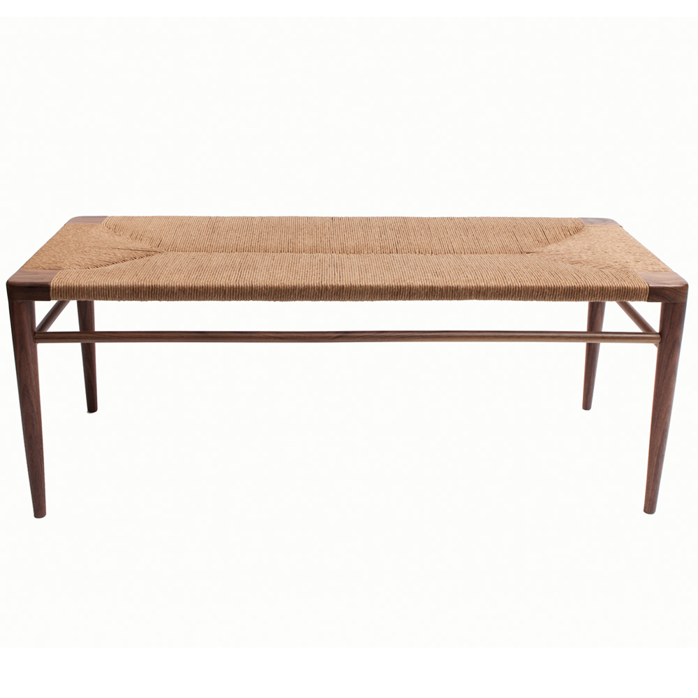 Woven Rush Bench